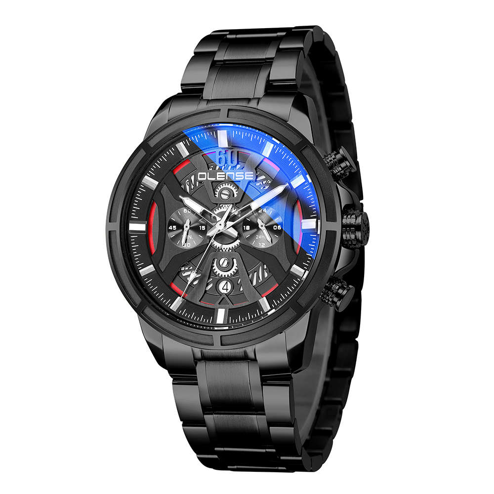 Men Automatic Mechanical Watch 47mm Black