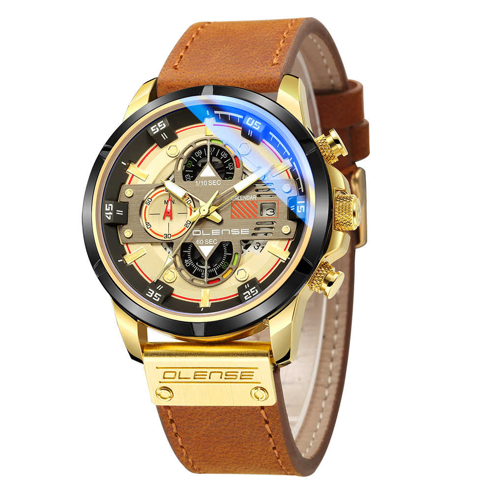 Luxury Watches for Men 47mm Gold Dial