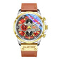 Mens 47mm Quartz Watch Red Dial