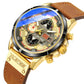 Luxury Watches for Men 47mm Gold Dial